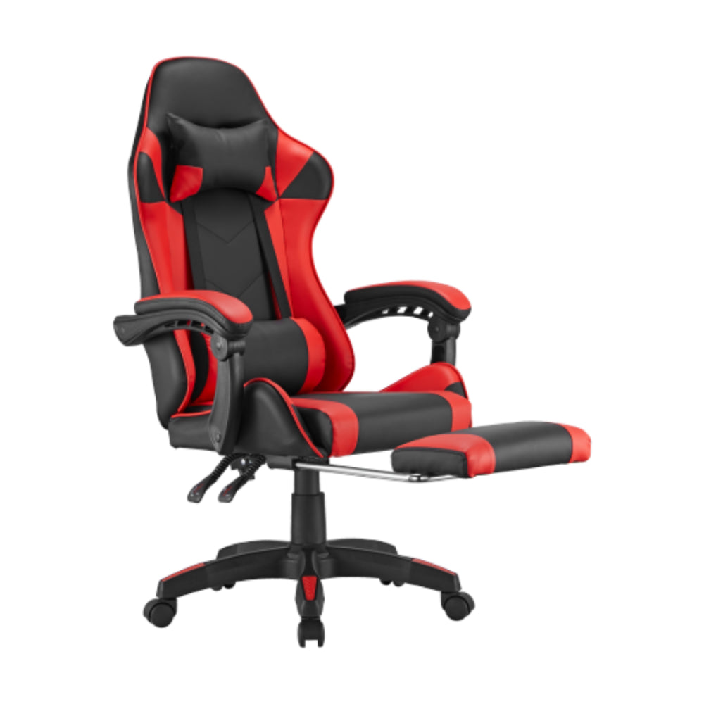 Black Widow Gaming Chair with Headrest - Black/Red