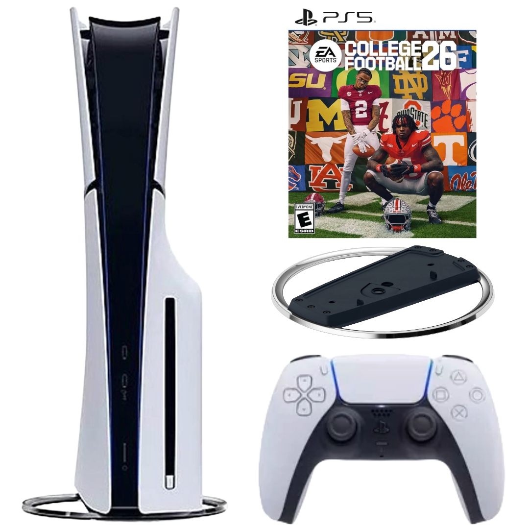 Bundle: Sony PlayStation 5 Slim + EA College Football 26 + Sony Vertical Stand
