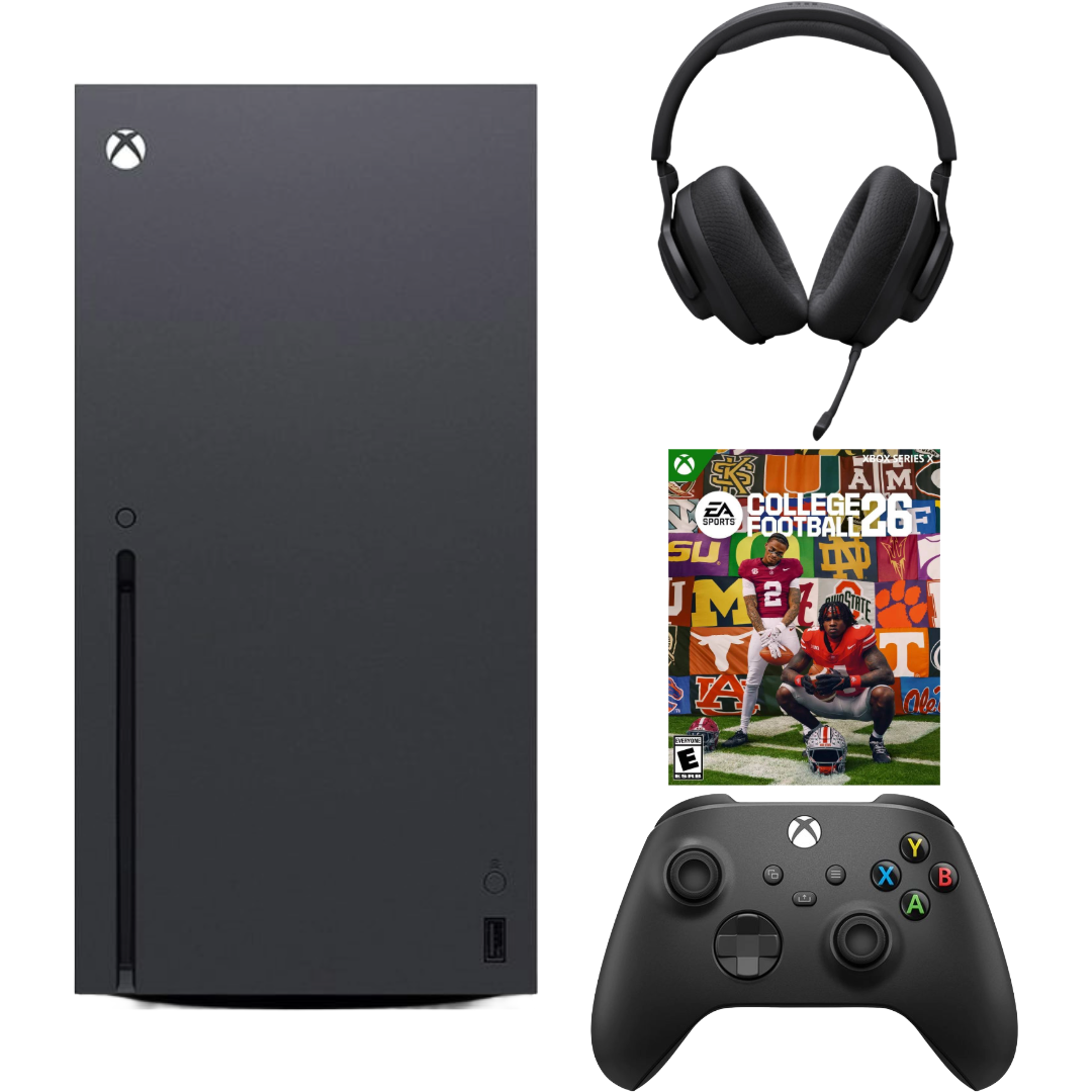 Bundle: Microsoft Xbox Series X 1TB Console + College Football 26 + JBL Quantum 360X Over-the-Ear Wireless Gaming Headset