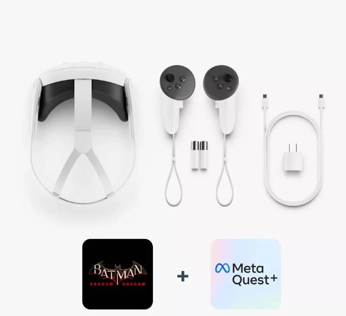 Bundle: Meta Quest 3S 128 GB Virtual Reality Headset + Meta Quest Carrying Case for Quest 3/3S - Gray