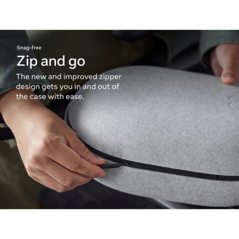 Bundle: Meta Quest 3S 128 GB Virtual Reality Headset + Meta Quest Carrying Case for Quest 3/3S - Gray + Meta Quest 3 Elite Strap