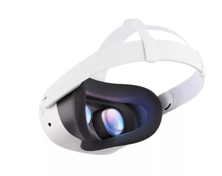 Bundle: Meta Quest 3S 128 GB Virtual Reality Headset + Meta Quest Carrying Case for Quest 3/3S - Gray + Meta Quest 3 Elite Strap