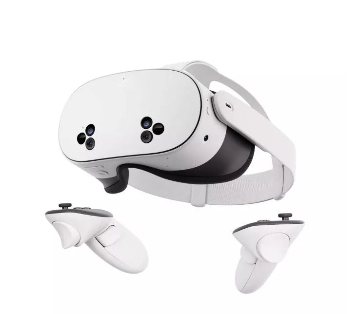 Bundle: Meta Quest 3S 256 GB Virtual Reality Headset with Batman: Arkham Shadow + Meta Quest SK-1000045-01 Carrying Case for Quest 3/3S - Gray + Meta Quest 3 Elite Strap + Meta Quest SK-1000009-01 Compact Charging Dock