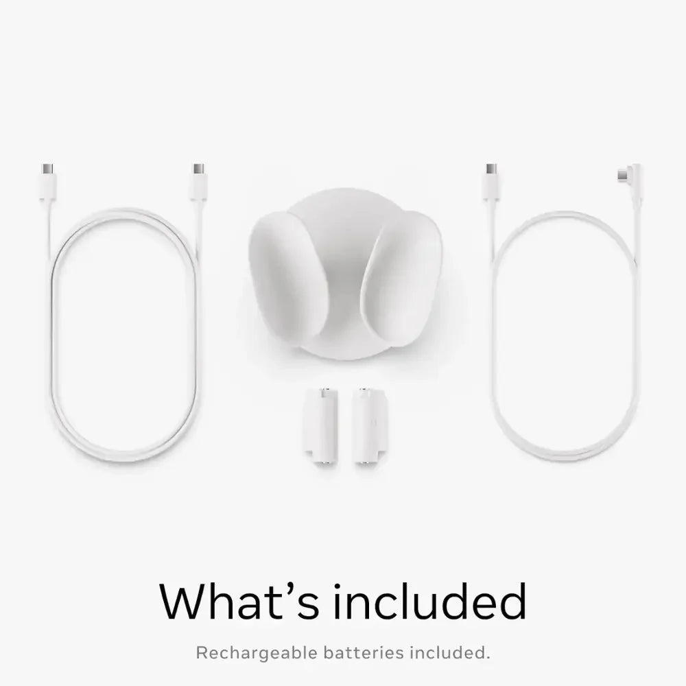 Bundle: Meta Quest 3S 256 GB Virtual Reality Headset with Batman: Arkham Shadow + Meta Quest SK-1000045-01 Carrying Case for Quest 3/3S - Gray + Meta Quest 3 Elite Strap + Meta Quest SK-1000009-01 Compact Charging Dock