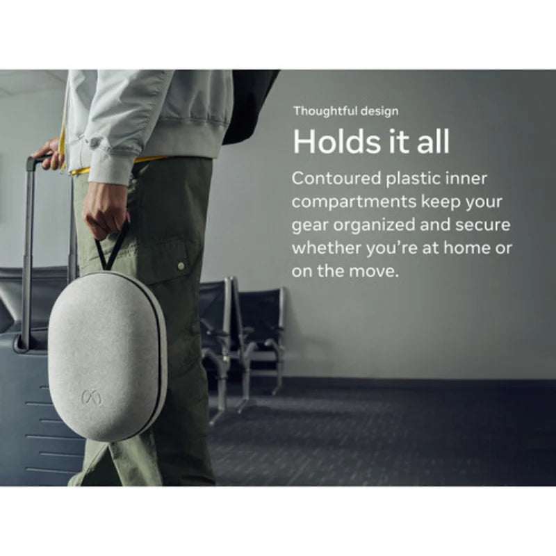 Bundle: Meta Quest 3 512 GB Virtual Reality Headset + Meta Quest Carrying Case for Quest 3/3S - Gray