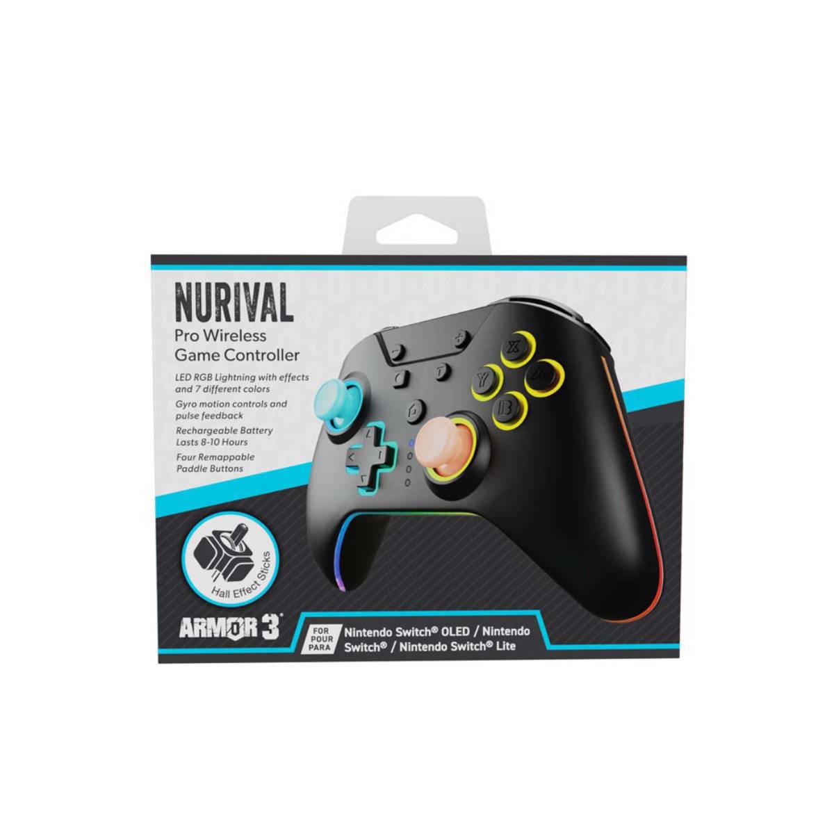 Hyperkin Armor 3 NuRival Pro Wireless Game Controller for Nintendo Switch 2 - Black