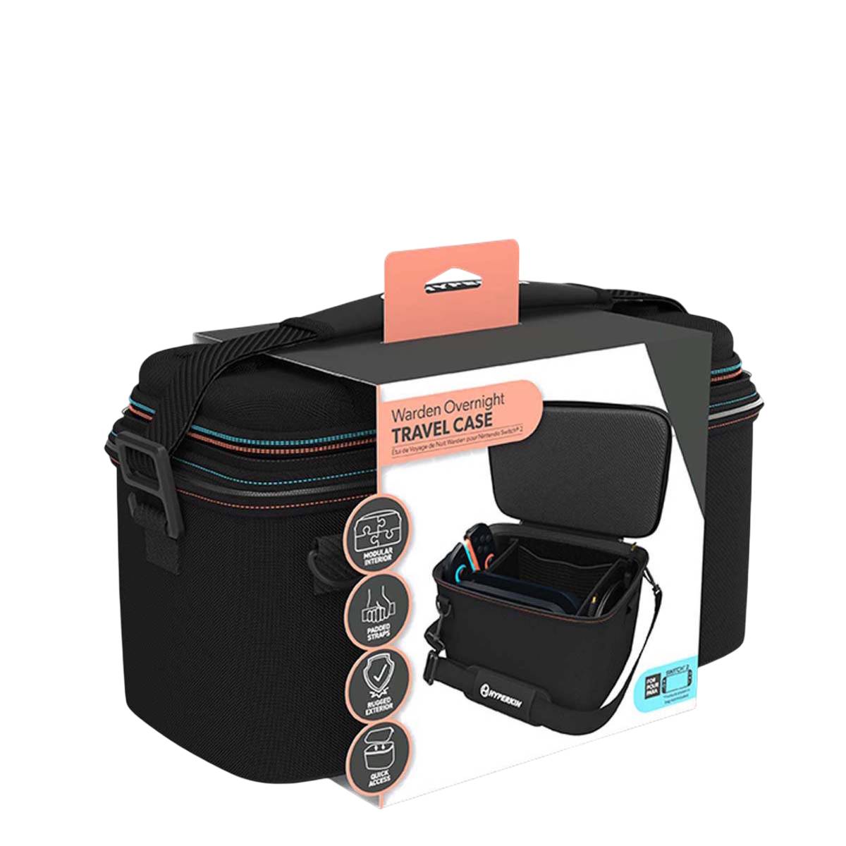 Hyperkin Warden Overnight Travel Case for Nintendo Switch 2 - Black
