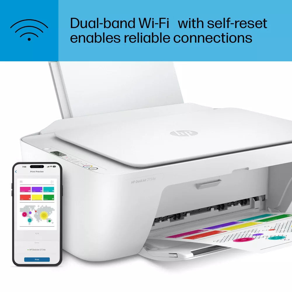 HP DeskJet 2734E All-in-One Printer - White