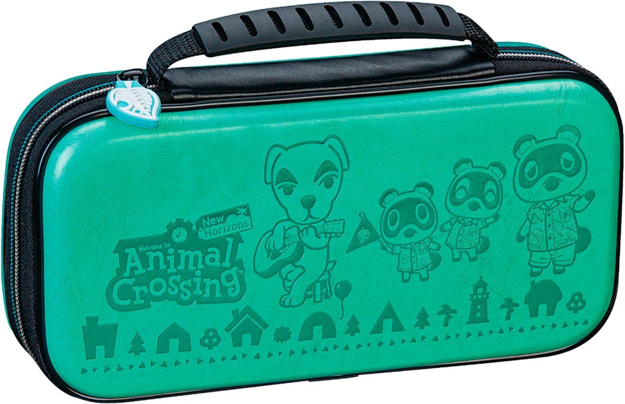 Estuche de viaje de lujo RDS Industries Animal Crossing New Horizon Game Traveler para Nintendo Switch y Switch Lite, color verde