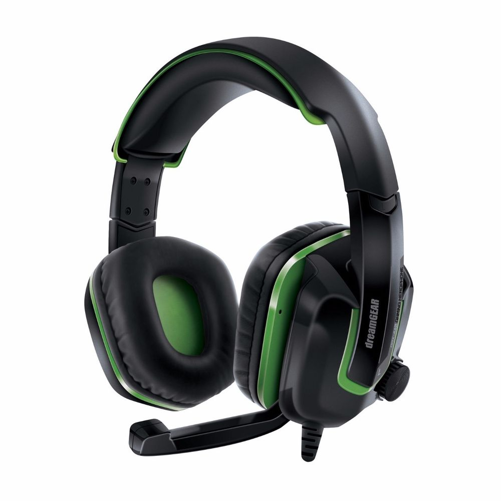 DreamGEAR Xbox One Wired Headset - Black/Green - Curacao