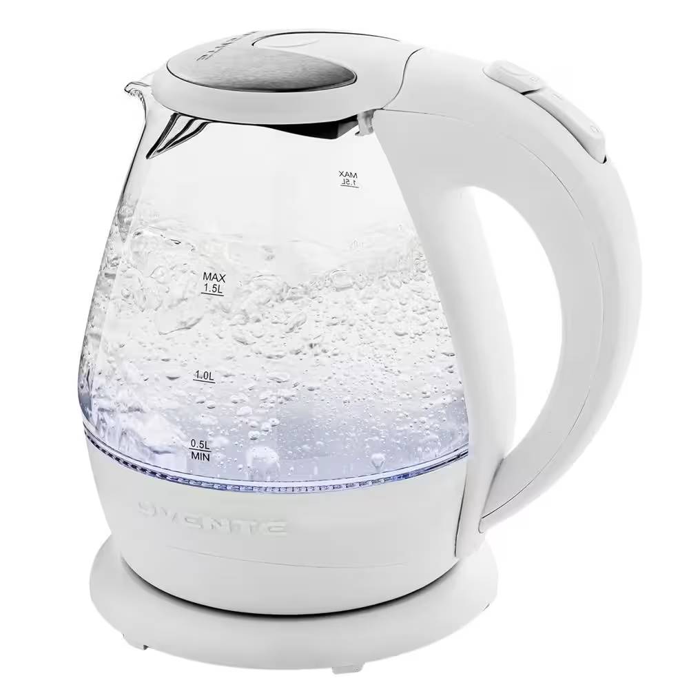 Ovente 1.5L Lighted Electric Kettle with Lid