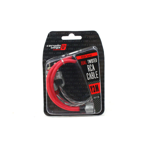 Cerwin-Vega CRVY2M 1 Female To 2 Male RCA Cable - Red - Curacao