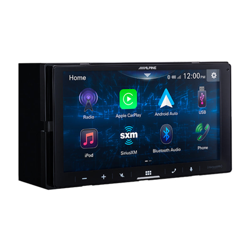 Alpine 7" Shallow-Chassis Digital Multimedia Receiver with SWC Adapter - Black