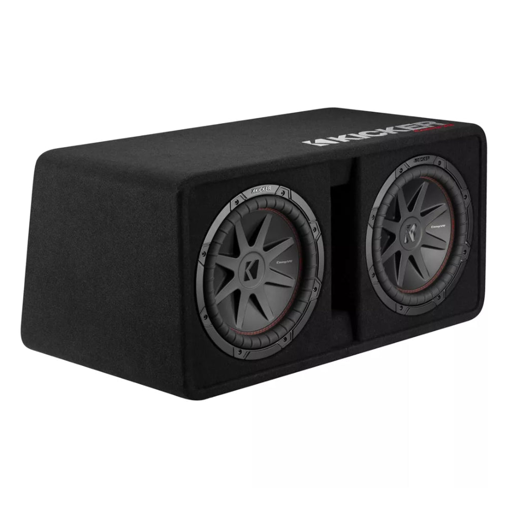 Kicker 52DCVR122 CompVR 12" Vented Box Dual Subwoofer - Black