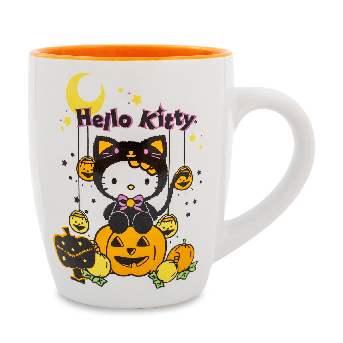 Sanrio Hello Kitty Pumpkin Patch Jumbo Curved 25 oz Ceramic Latte Mug - Multicolor