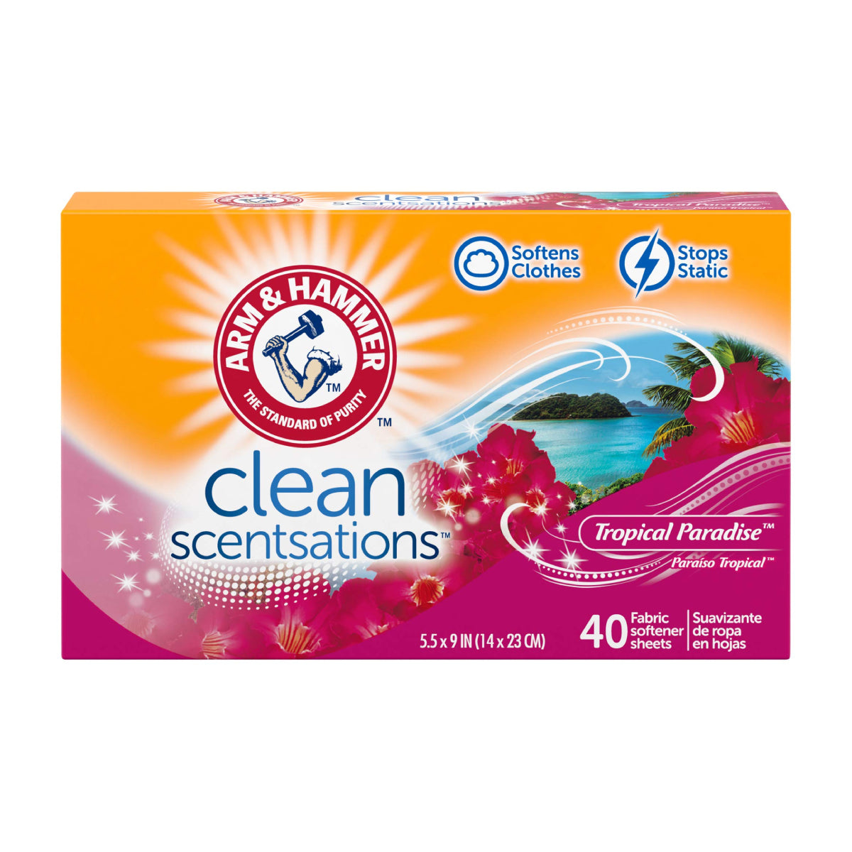 ARM&HAMMER Clean Scentsations Fabric Softener Sheets (40-Sheets)
