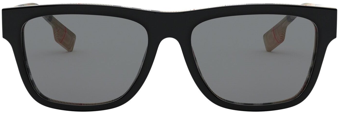 Burberry BE4293 Men's Square Sunglasses- Black/Grey - Curacao