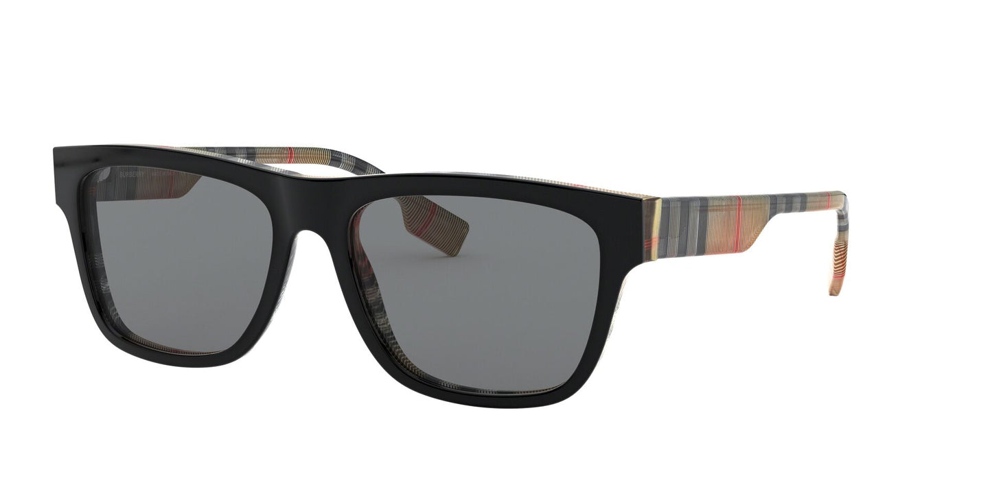 Burberry BE4293 Men's Square Sunglasses- Black/Grey - Curacao