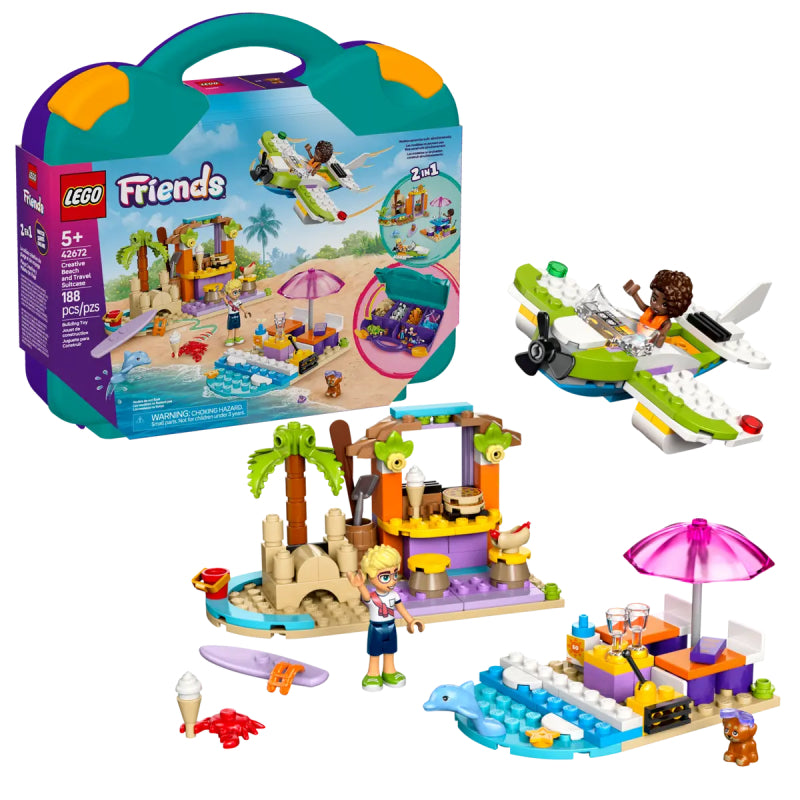 LEGO Friends Creative Beach and Travel Suitcase Building Toy Set (188-Piece)