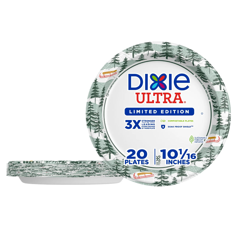 Dixie 10" Disposable Paper Plates (20-Count)