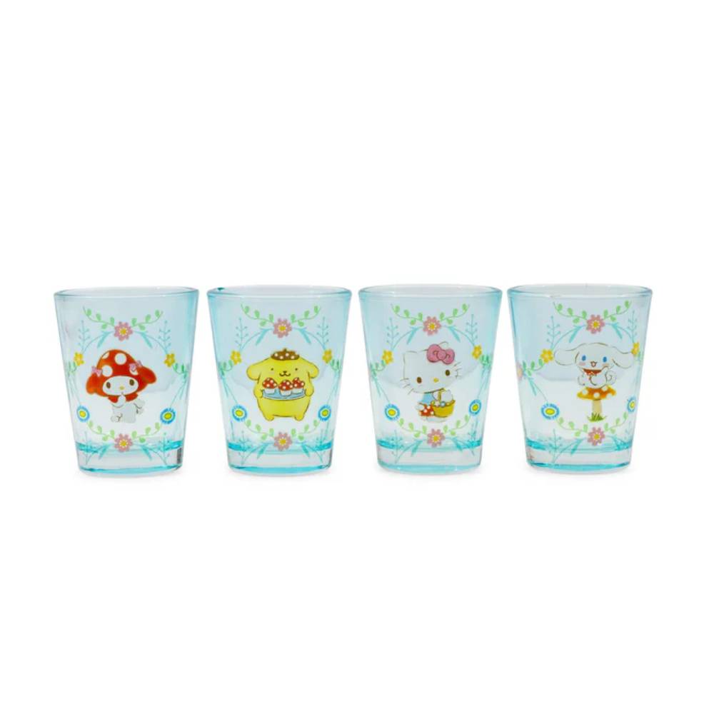 Sanrio Hello Kitty Mushroom Crew Mini Shot Glasses (Set of 4) - Multicolor
