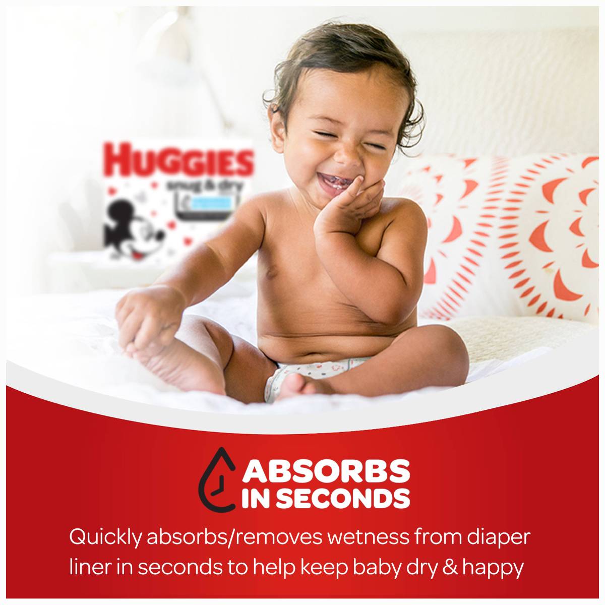 Huggies Snug and Dry Baby Diapers (Count 132) - Size 5