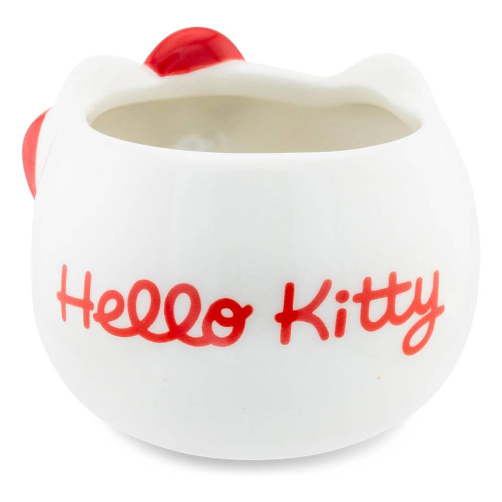 Sanrio Hello Kitty Red Bow 3 oz Sculpted Ceramic Mini Mug - White/Red