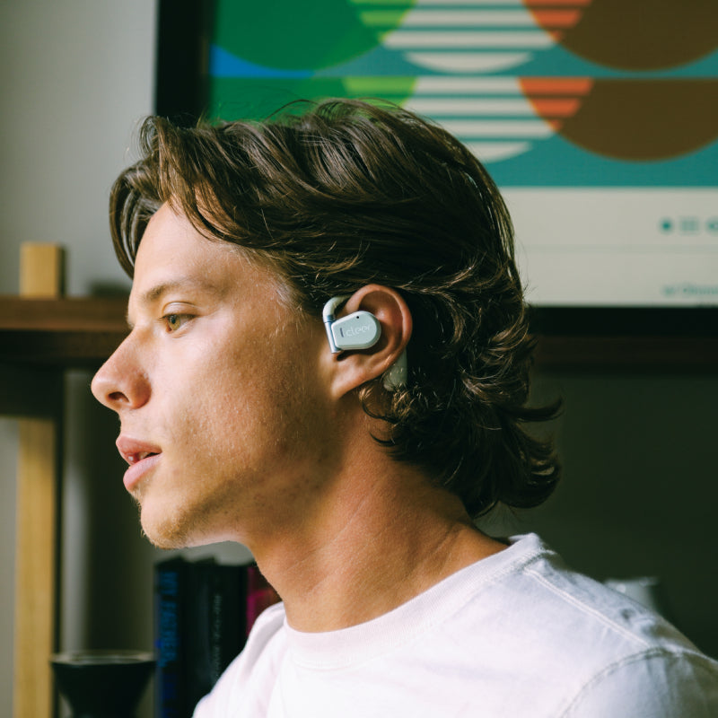 Cleer Arc Open Ear True Wireless Earbuds - Light Gray