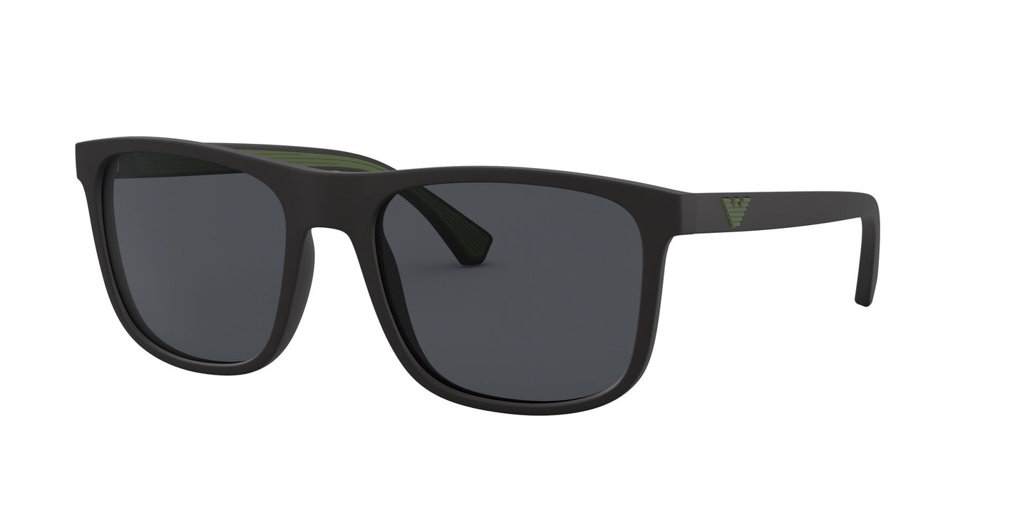 Emporio Armani Men's EA4129 Square Solid Color Sunglasses - Curacao