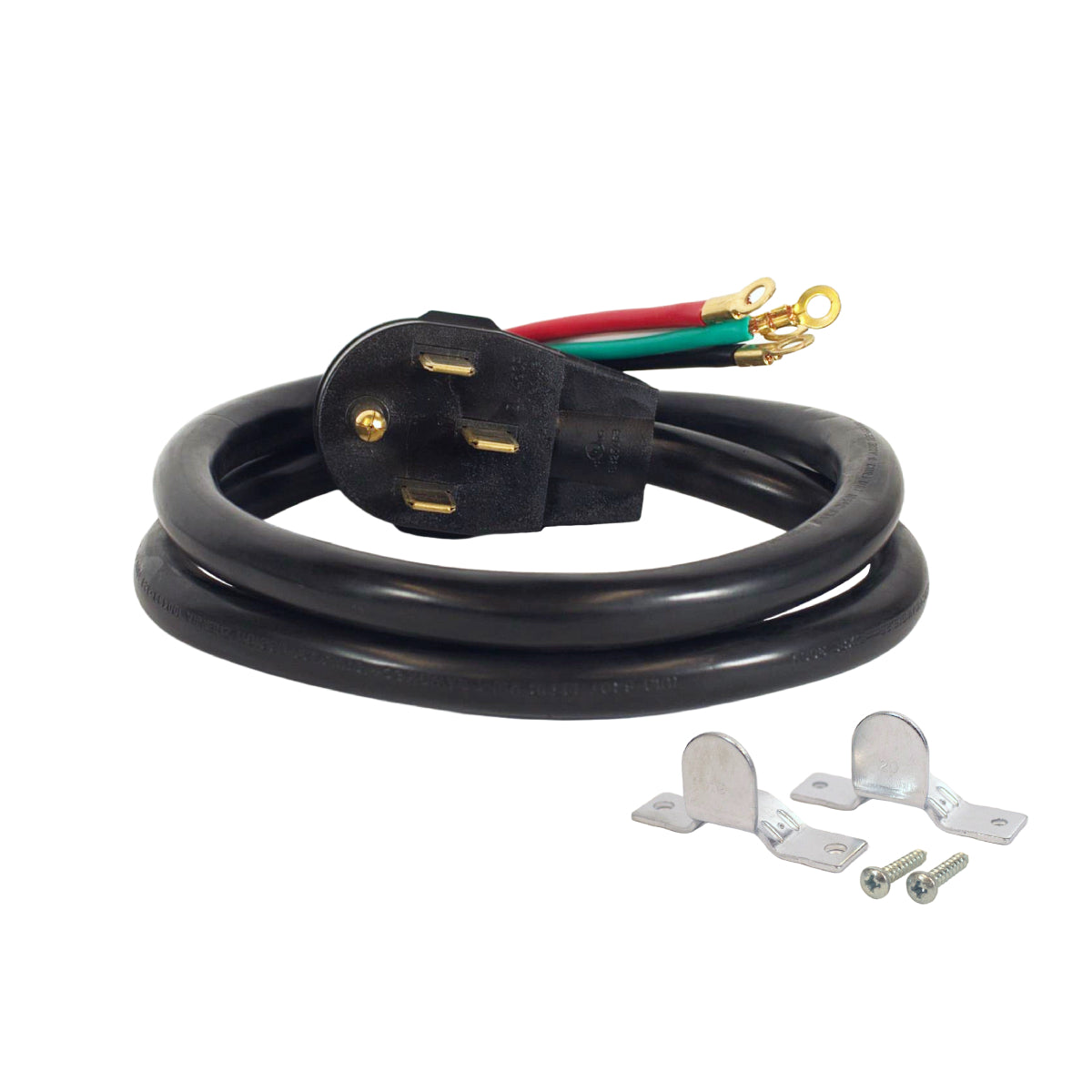 NDA 4-Wire 4' Range Cord with Closed Eyelet (220V) - Black