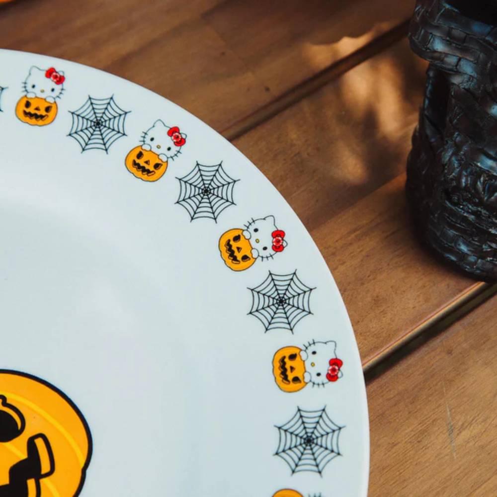 Sanrio Hello Kitty Pumpkin Boo 8" Ceramic Dinner Plate - White