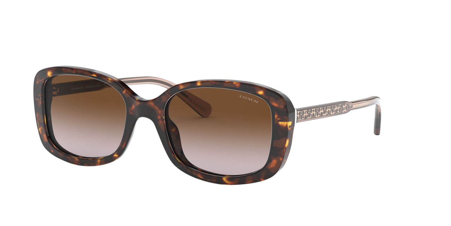 Coach HC8278 - Women's Sunglasses Rectangle Acetate - Dark Tortoise - Curacao