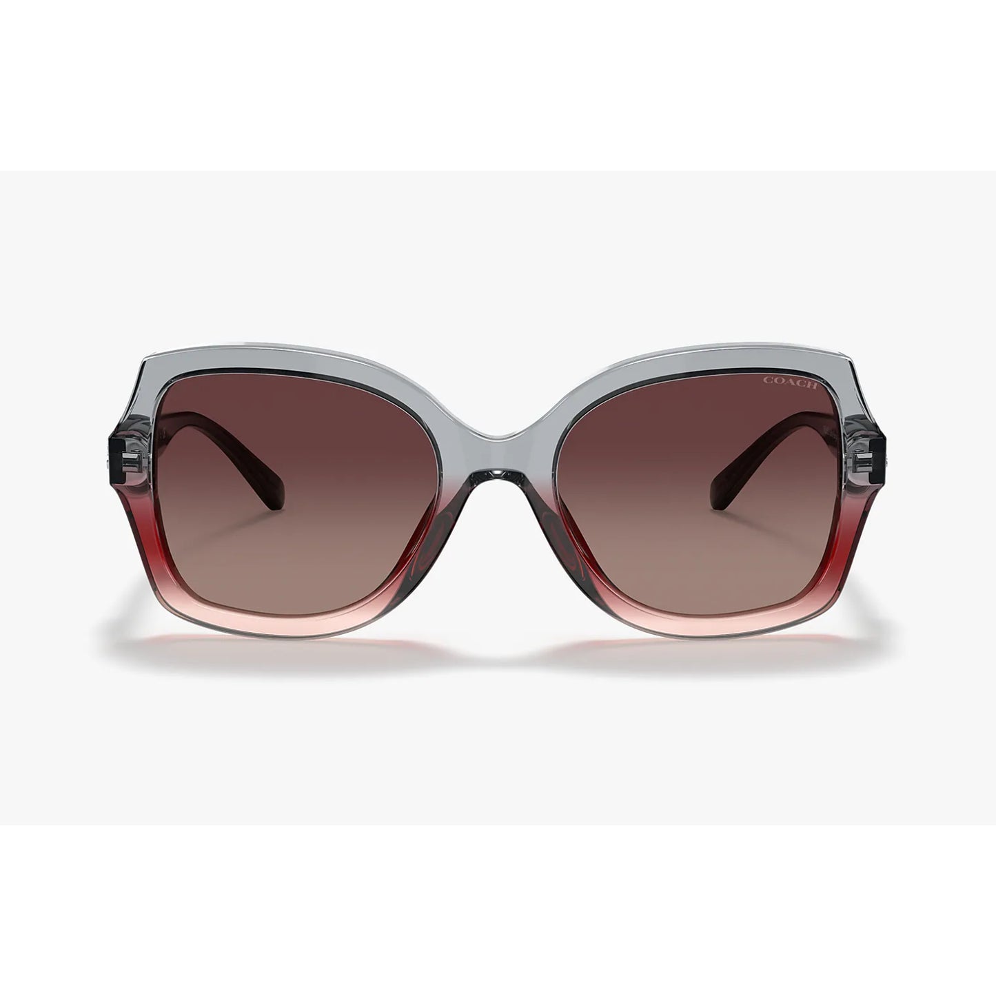 COACH Women's Sunglass, Burgundy Gray Gradient