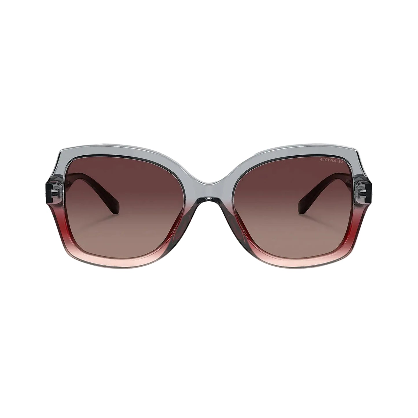 Gafas de sol COACH para mujer, color burdeos y gris degradado