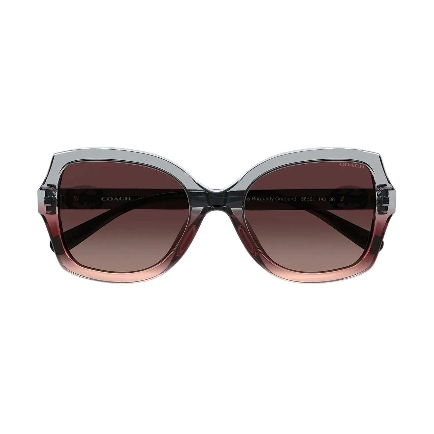 Gafas de sol COACH para mujer, color burdeos y gris degradado