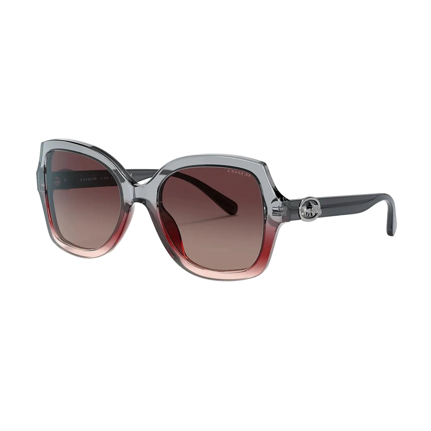 Gafas de sol COACH para mujer, color burdeos y gris degradado
