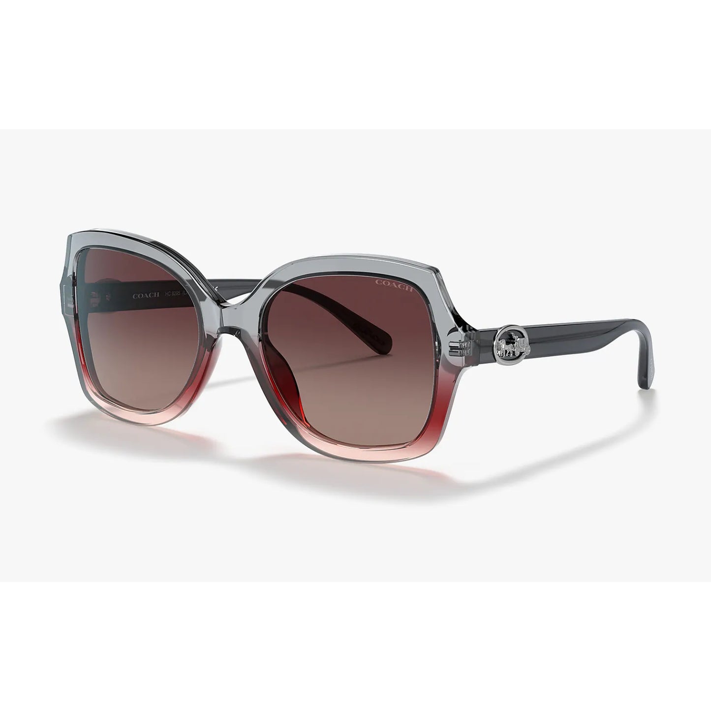COACH Women's Sunglass, Burgundy Gray Gradient