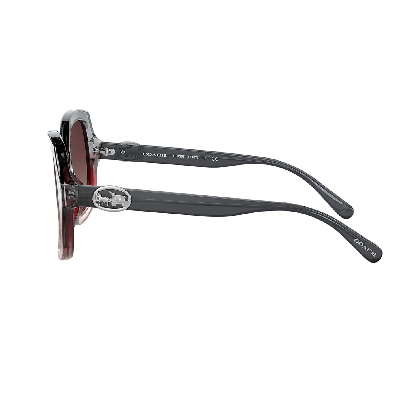 Gafas de sol COACH para mujer, color burdeos y gris degradado