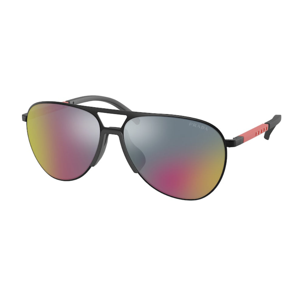 Prada Men's Sunglass, Dark Gray Blue Red