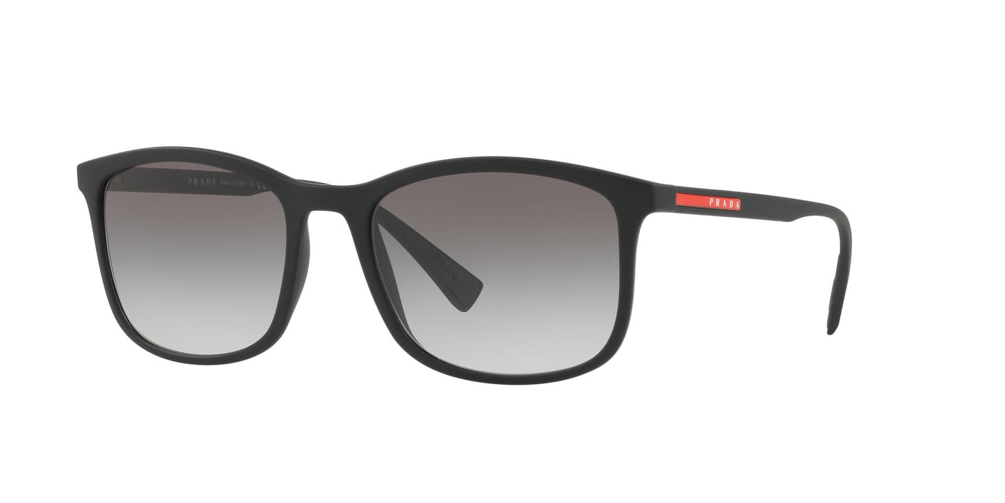 Prada PS01TS Men's Sunglasses Rectangle - Black Rubber/ Grey - Curacao