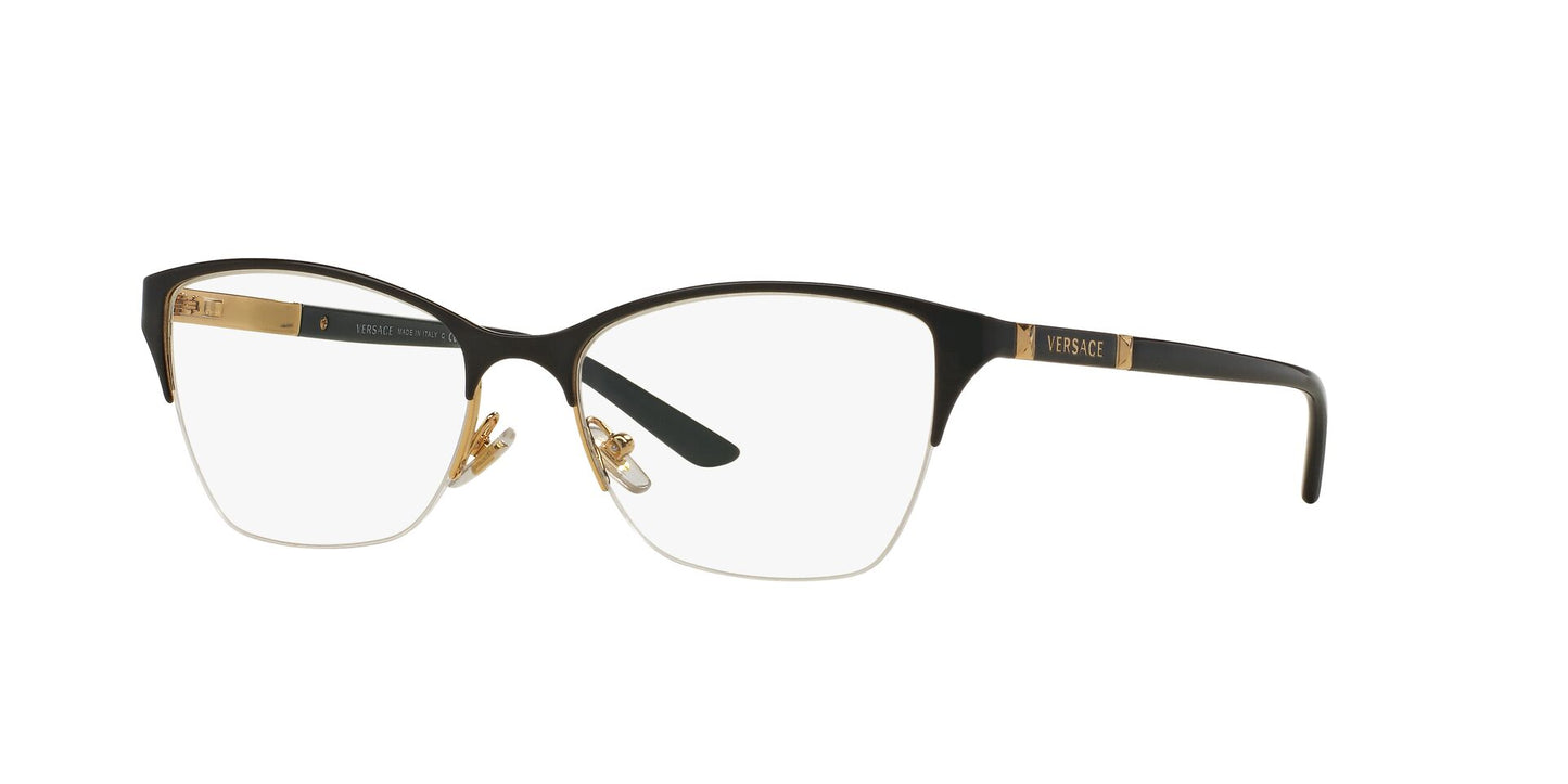 Versace VE1218 Women's Eyeglasses - Matte Black/Gold - Curacao