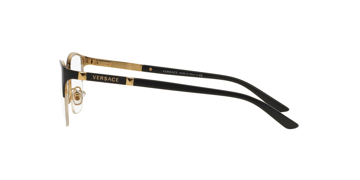 Versace VE1218 Women's Eyeglasses - Matte Black/Gold - Curacao