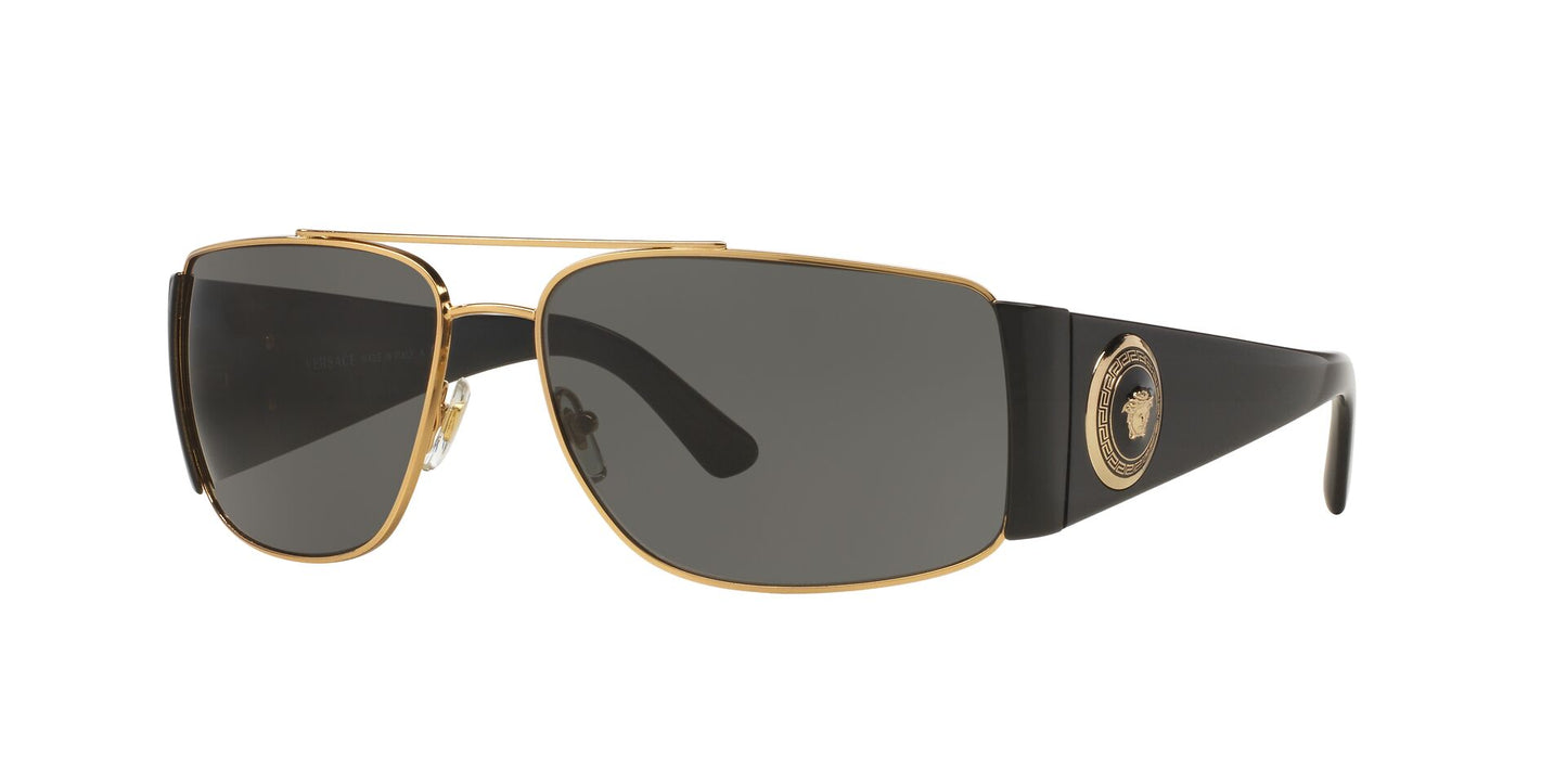 Versace VE2163 Sunglasses - Gold / Gray - Curacao
