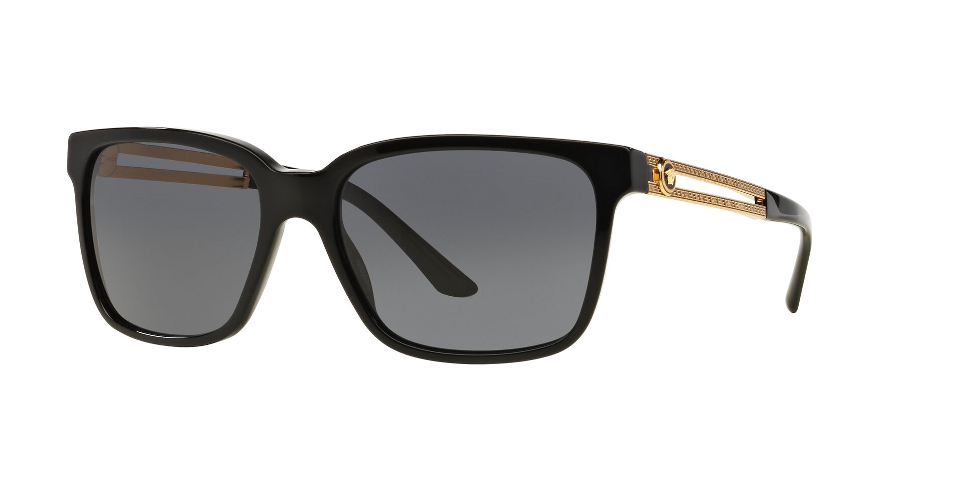 亀*ん様 VERSACE 4307　ヴェルサーチ サングラス 黒ブラック　ゴール Versace VE4307 Sunglasses - Black / Grey , Shop w/ Curacao Credit