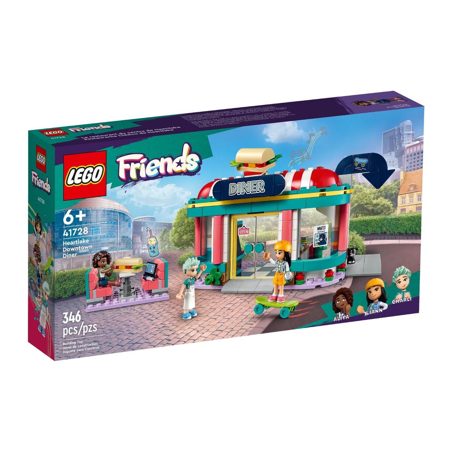 LEGO Friends Heartlake Downtown Diner Building Toy Set (346-Pieces)