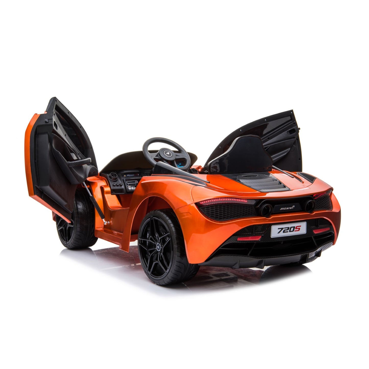 12V Licensed McLaren 720S with LED Lights - Orange - Curacao
