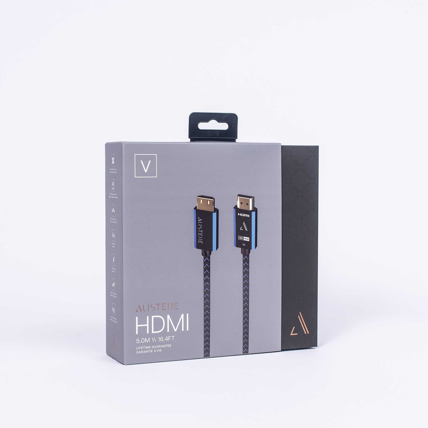Cable HDMI 4K de 1,5 m de la serie V de Austere 5S4KHD215M, negro y azul