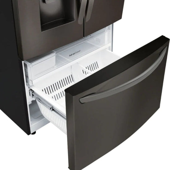 LG LFXS26973D 26 . Smart WiFi Enabled French Door Refrigerator - Black Stainless Steel - Curacao