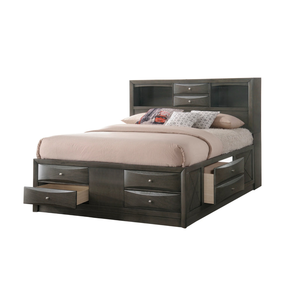 Emila (4-Piece) Queen Bedroom Set by Best Home - Gray