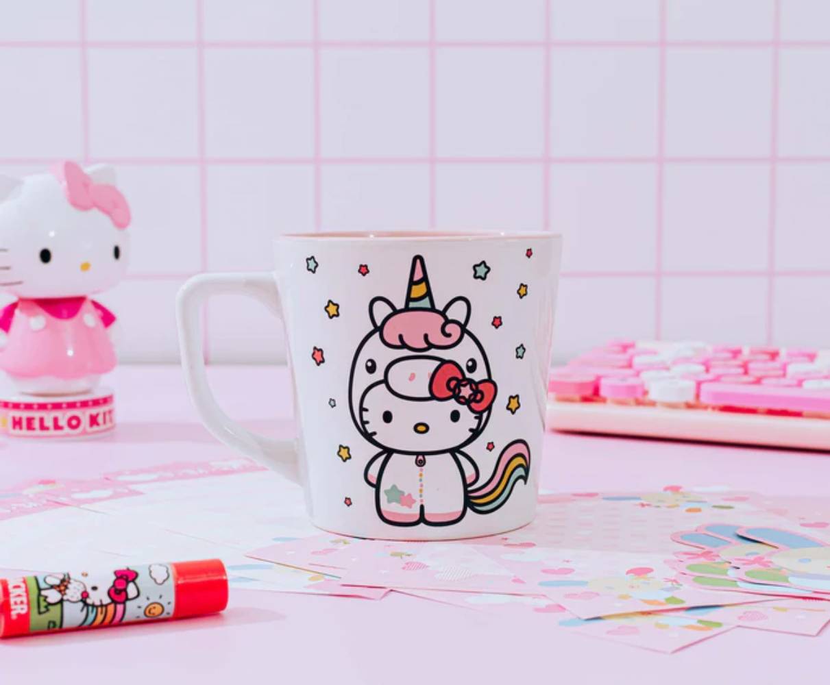 Sanrio Hello Kitty Unicorn 17 oz Ceramic Mug - White/Pink